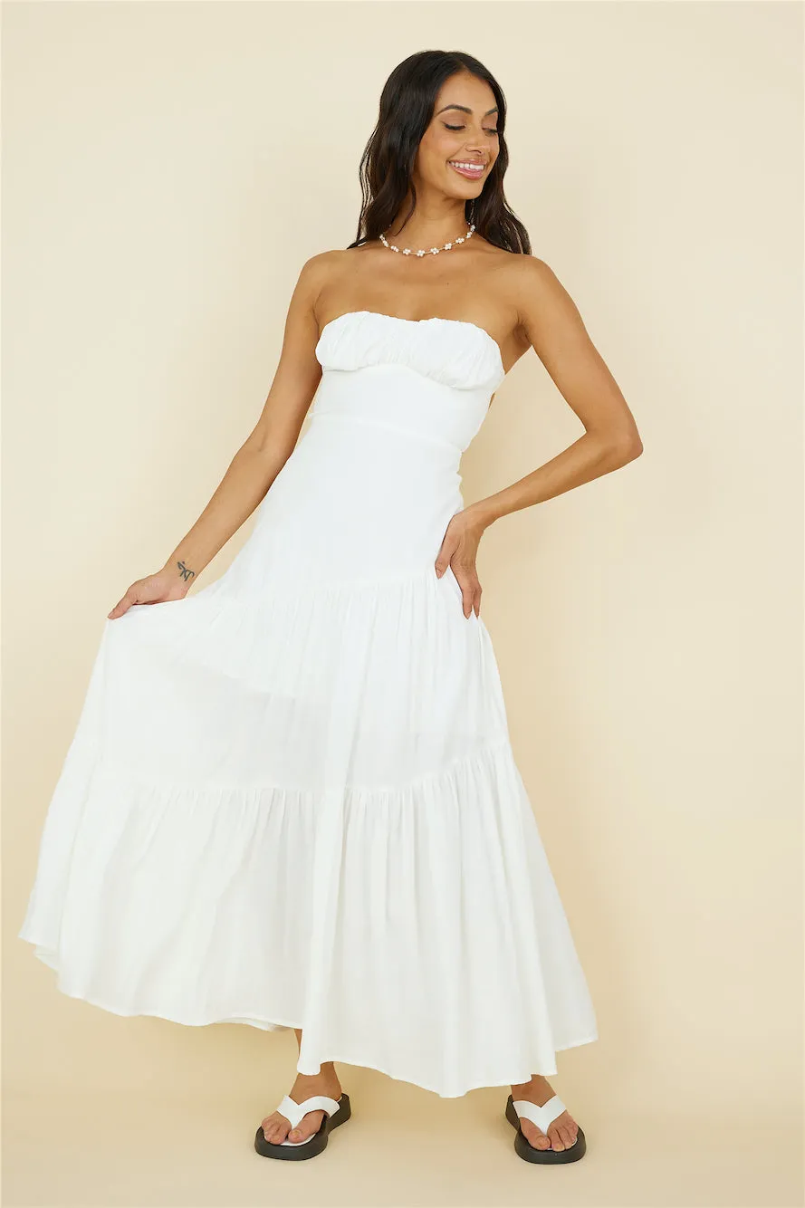 Névé Maxi Dress White sold by Fortunate One