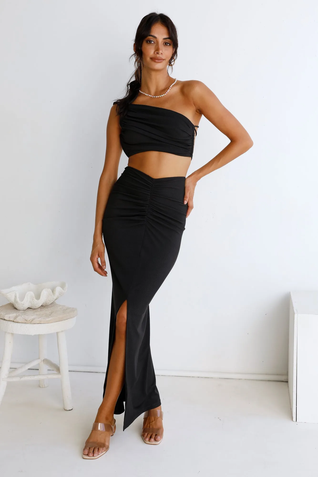 Sweet Liquorice Maxi Skirt Black sold by Fortunate One product image thumbnail 5