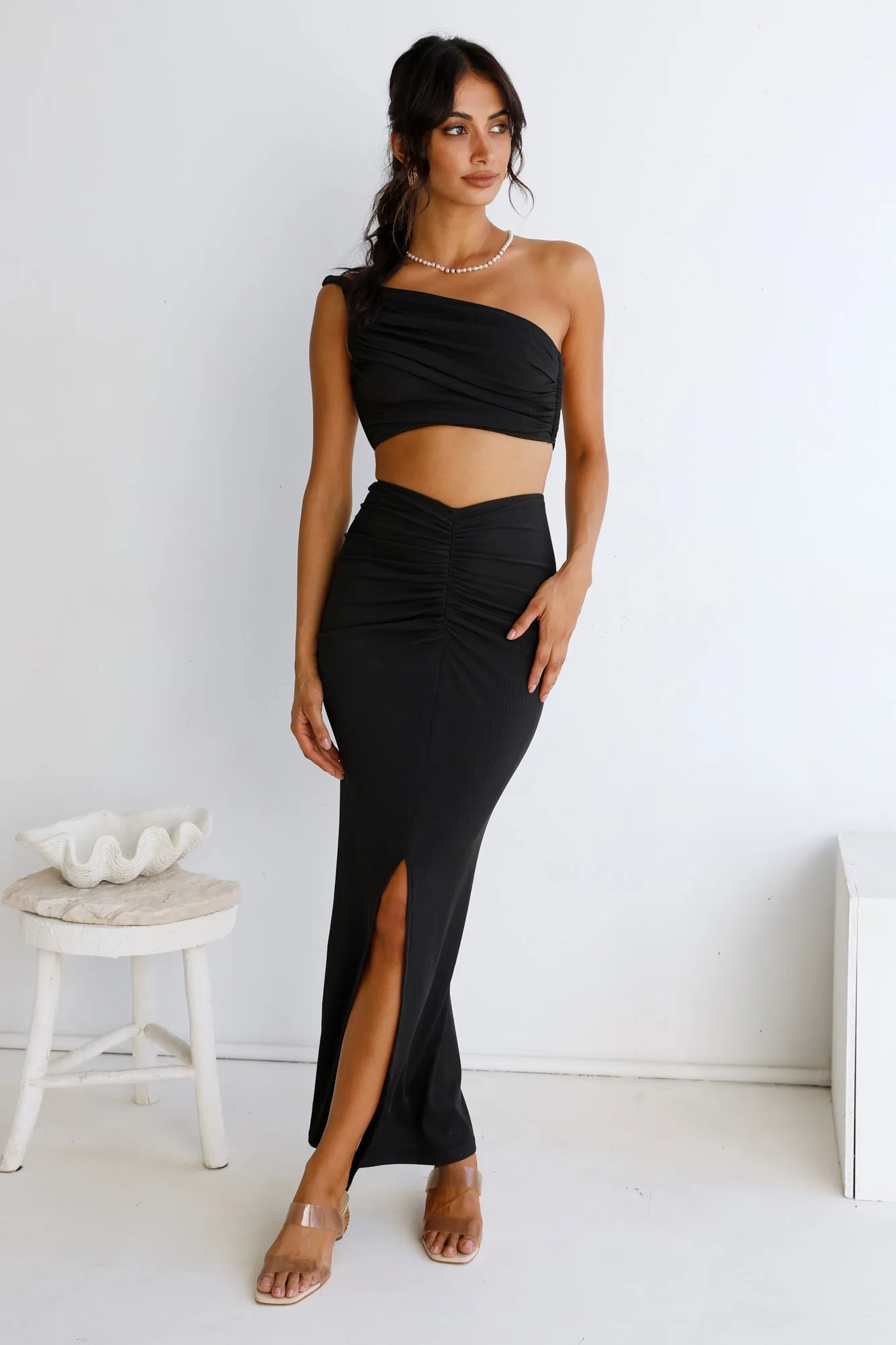 Sweet Liquorice Maxi Skirt Black sold by Fortunate One product image thumbnail 3
