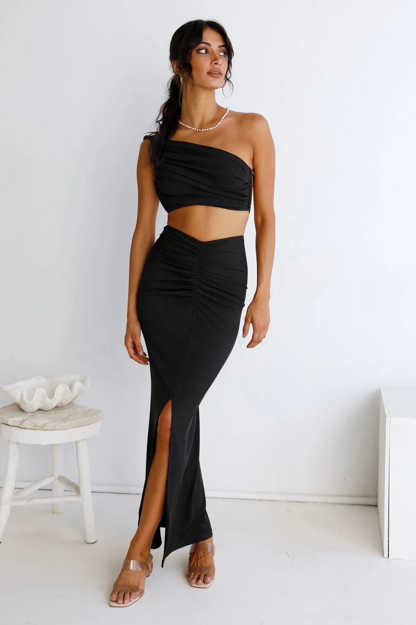 Sweet Liquorice Maxi Skirt Black sold by Fortunate One product image thumbnail 4