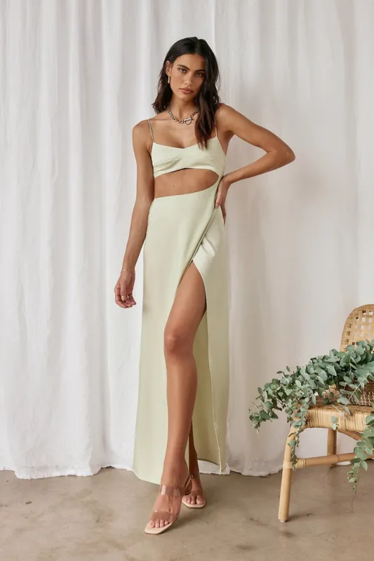 Butterfly Effect Maxi Dress Green sold by Fortunate One