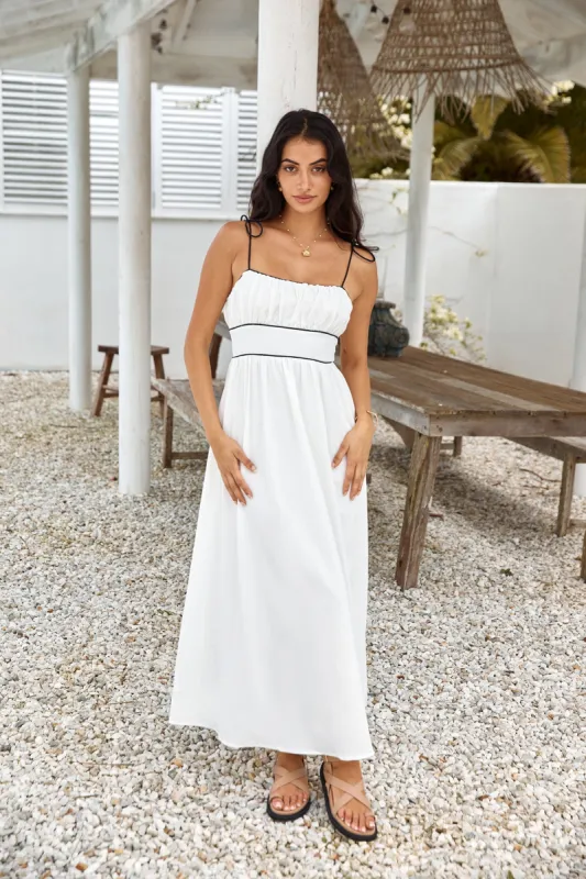 Across The River Maxi Dress White sold by Fortunate One