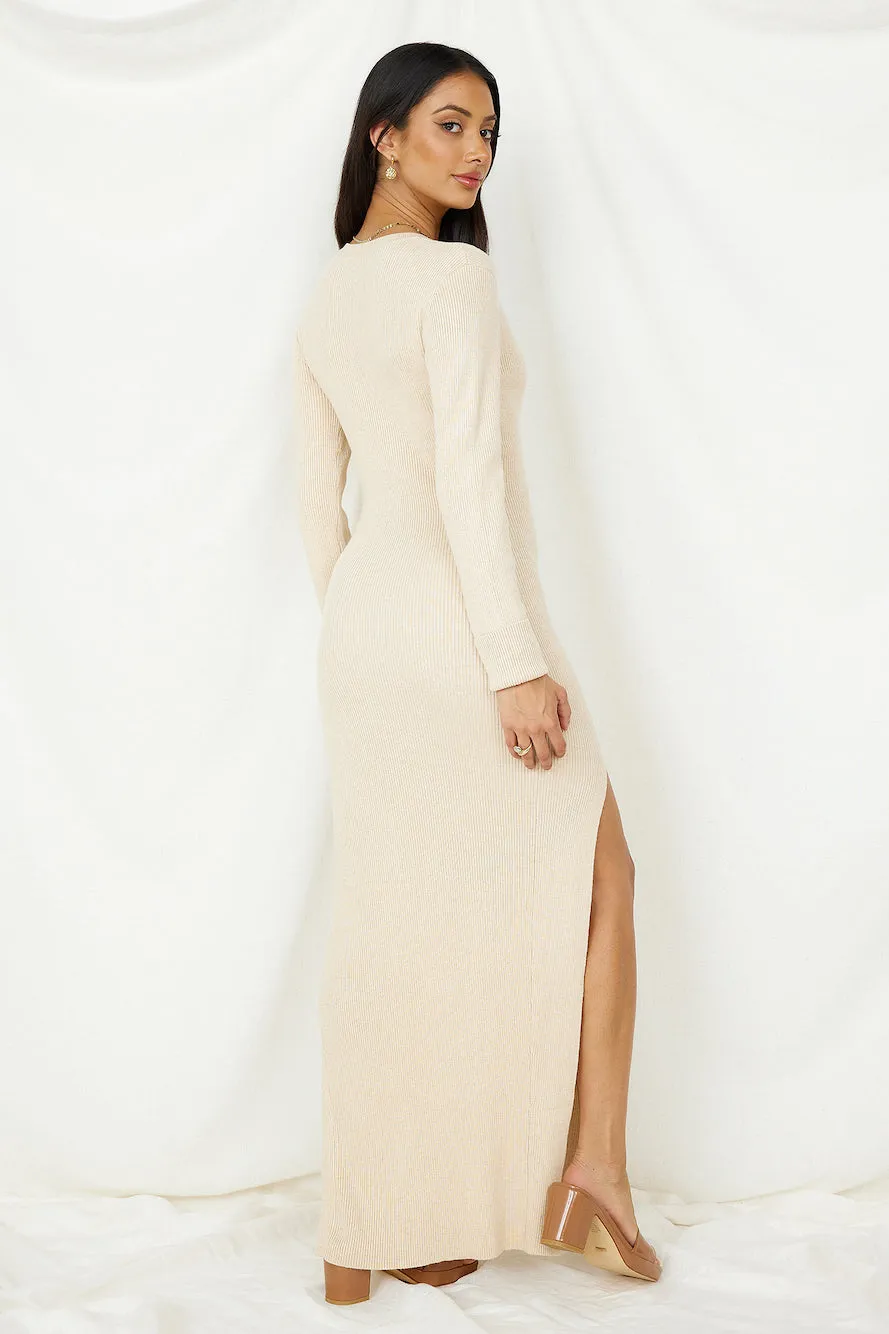 LIONESS Opulence Maxi Dress Beige sold by Fortunate One product image thumbnail 4