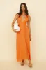 Skyfall Midi Dress Orange sold by Fortunate One