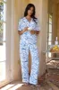 Tranquility Linen Pants Blue sold by Fortunate One