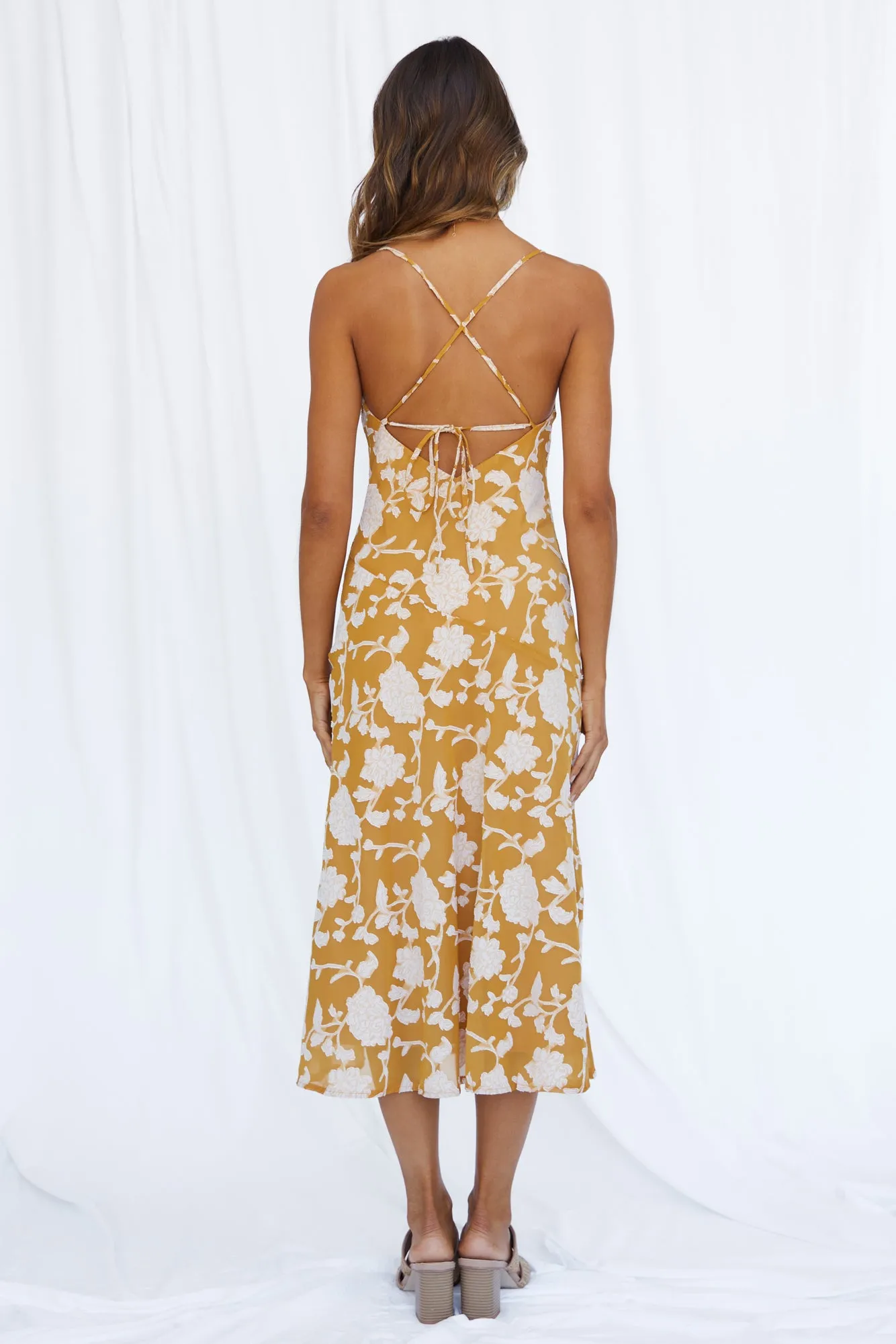 Saved For Later Midi Dress Tan sold by Fortunate One product image thumbnail 4