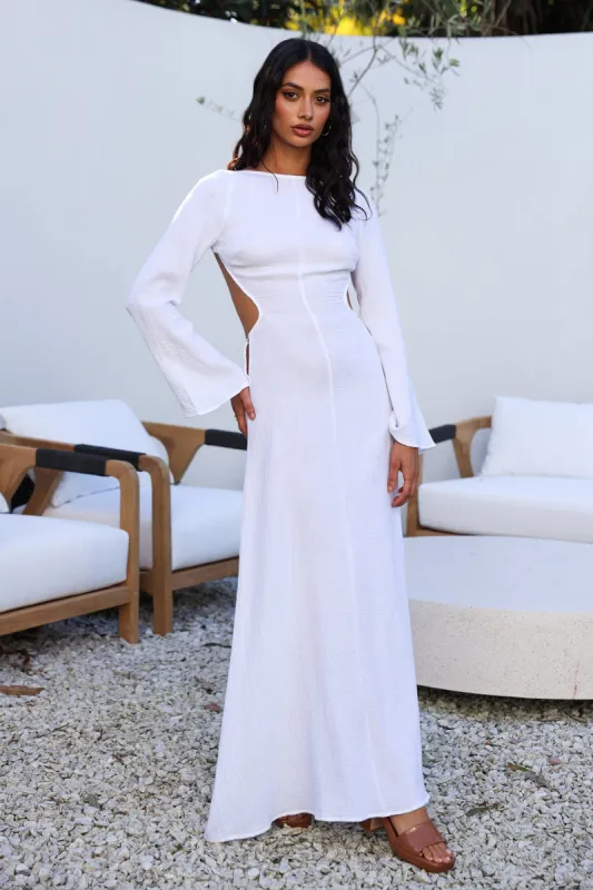 SNDYS Dahlia Maxi Dress White sold by Fortunate One