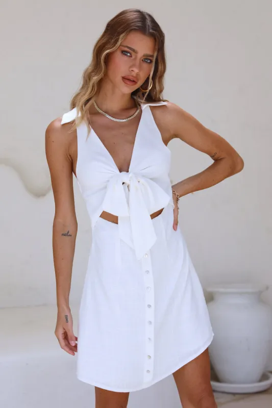 Island Cruise Dress White sold by Fortunate One