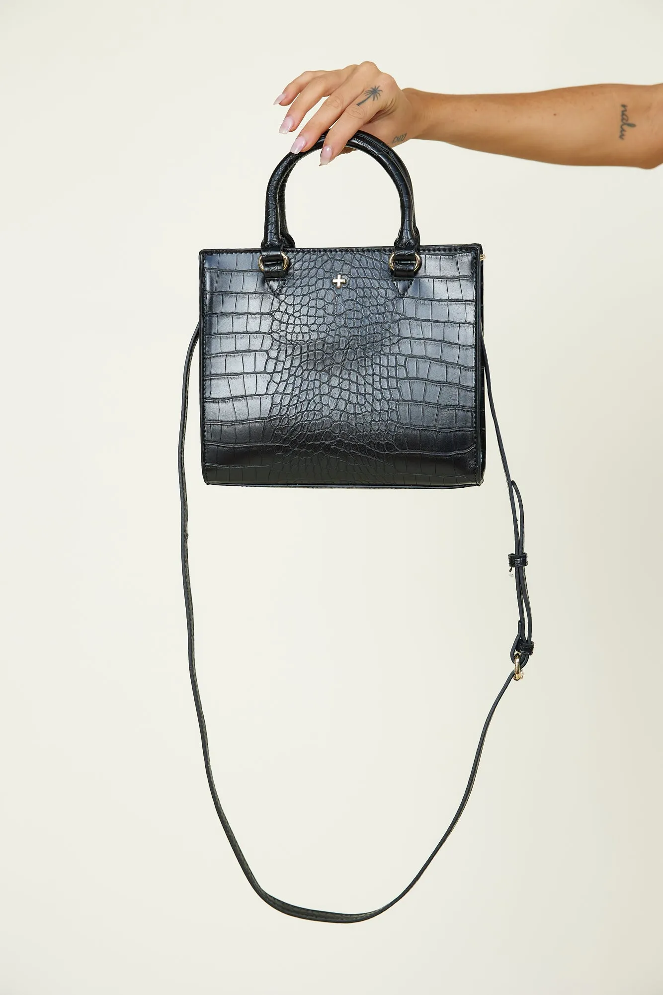 PETA + JAIN Lucca Bag Black Faux Croc sold by Fortunate One product image thumbnail 2