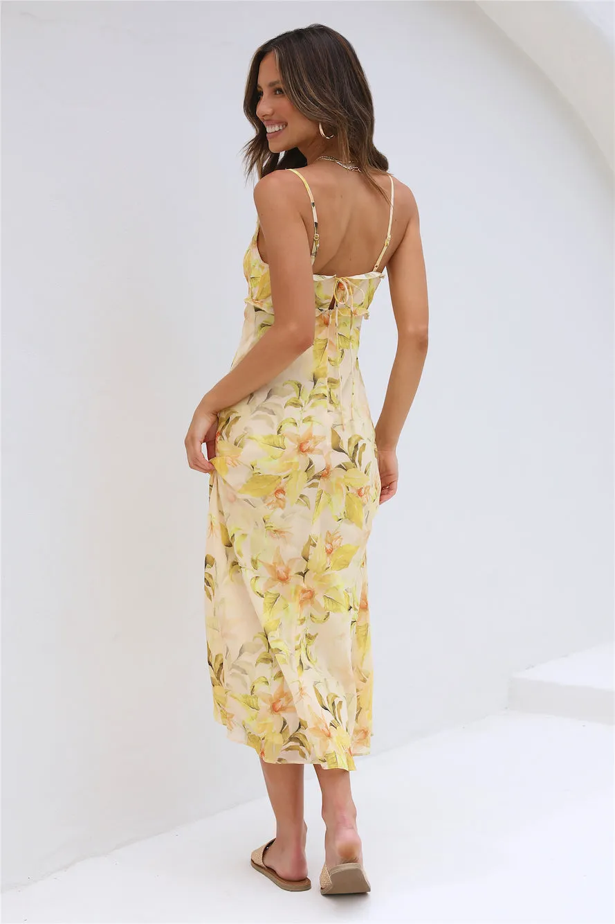 Sunkissed Midi Dress Yellow sold by Fortunate One product image thumbnail 3