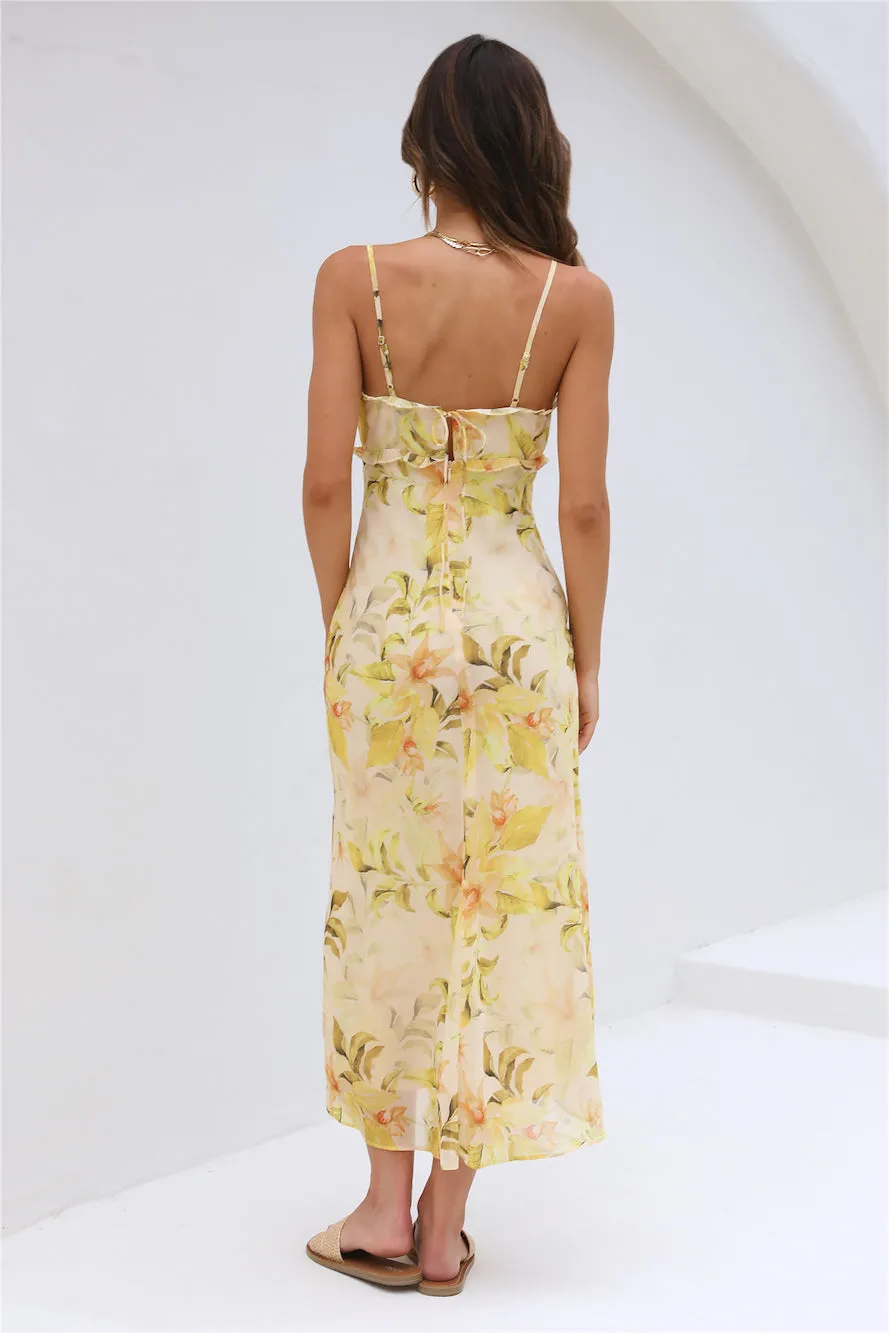 Sunkissed Midi Dress Yellow sold by Fortunate One product image thumbnail 4