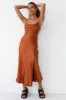 Burning Bright Maxi Dress Brown sold by Fortunate One