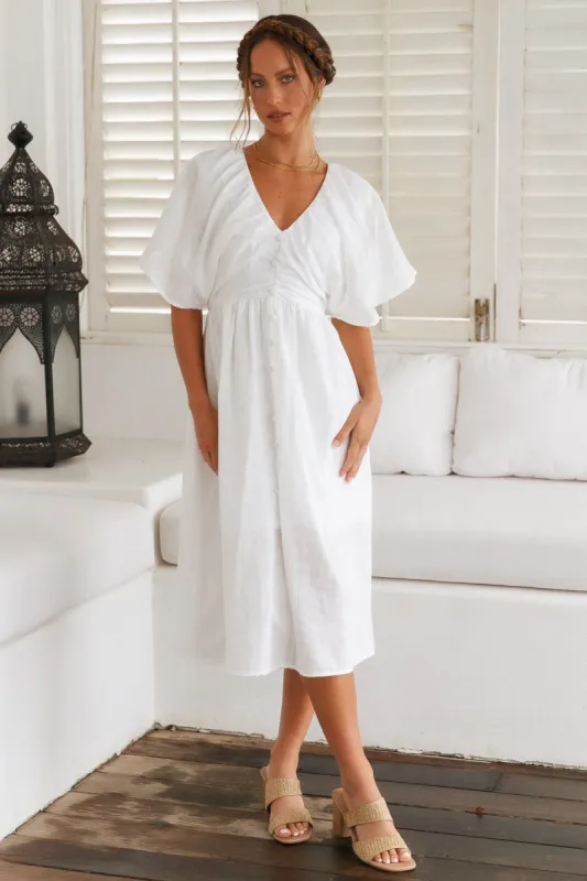 Summertime Lover Maxi Dress White sold by Fortunate One