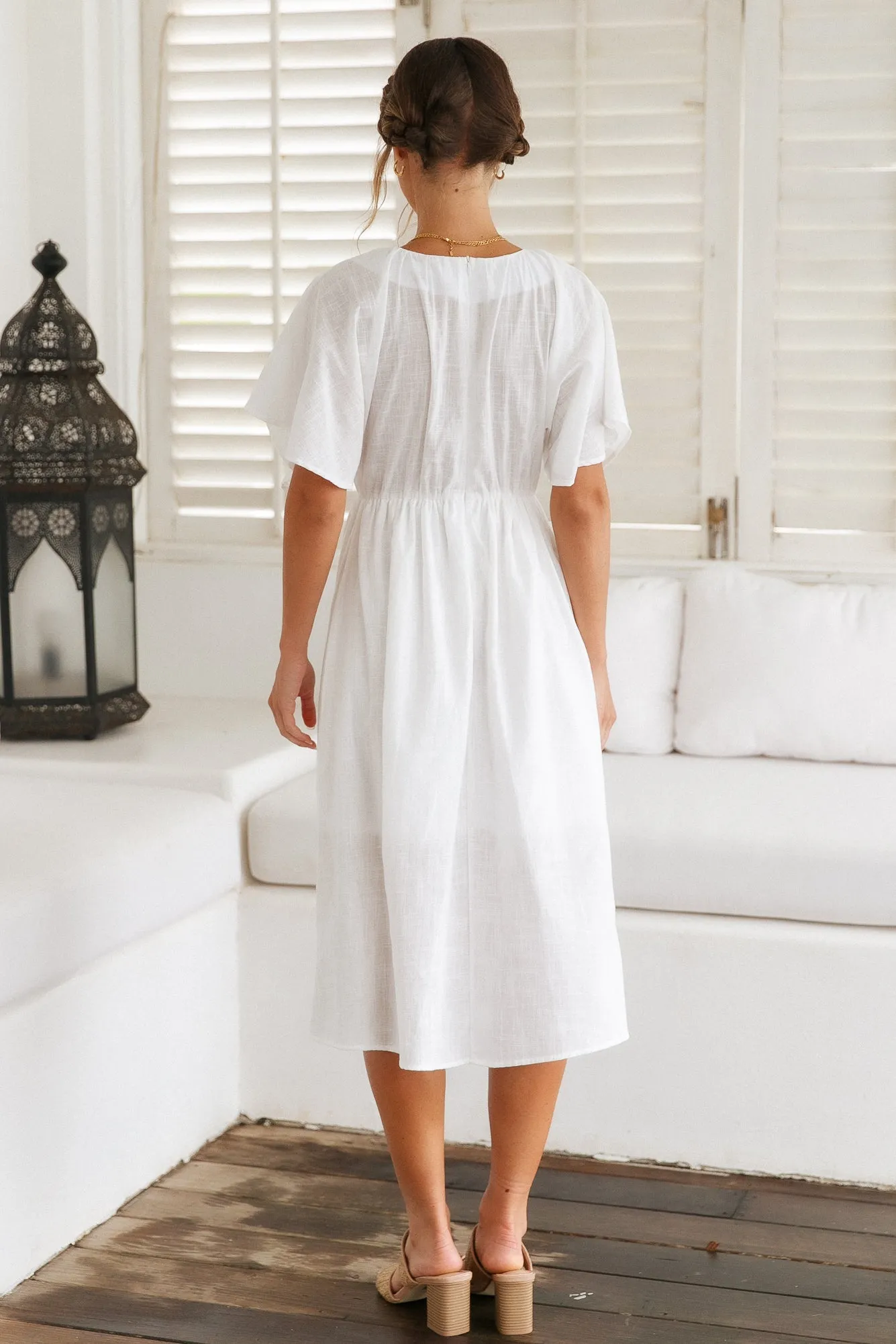 Summertime Lover Maxi Dress White sold by Fortunate One product image thumbnail 5