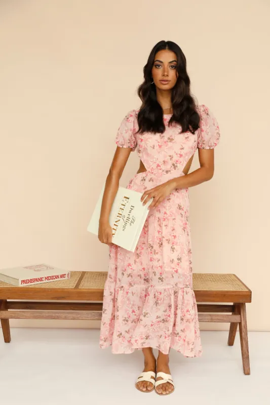 Peach Blossom Spring Maxi Dress sold by Fortunate One