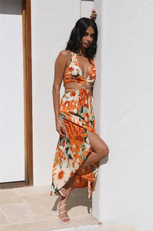 Pure Luck Maxi Dress Orange sold by Fortunate One