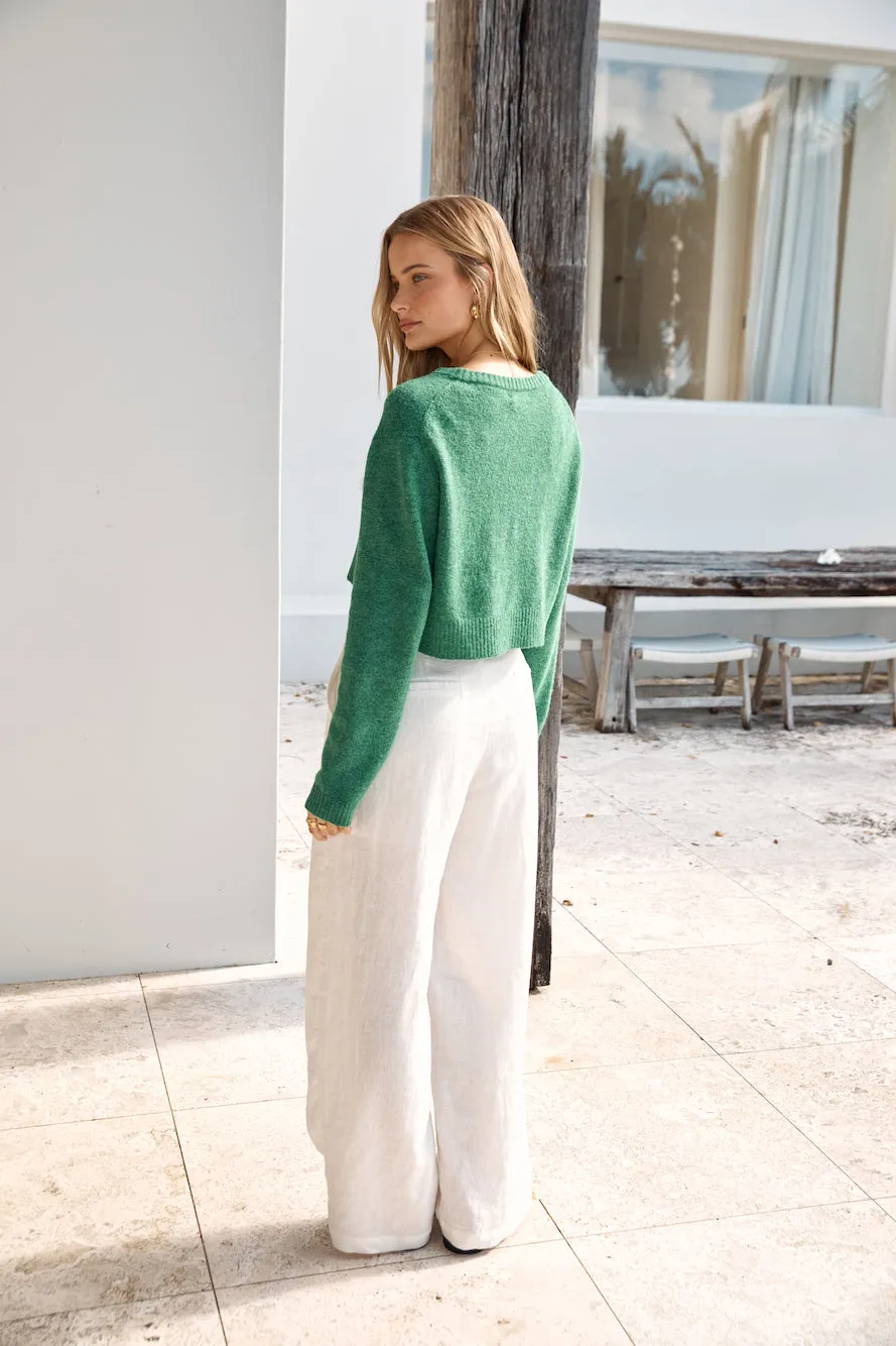 Soft Touch Wool Blend Cardigan Green sold by Fortunate One product image thumbnail 2