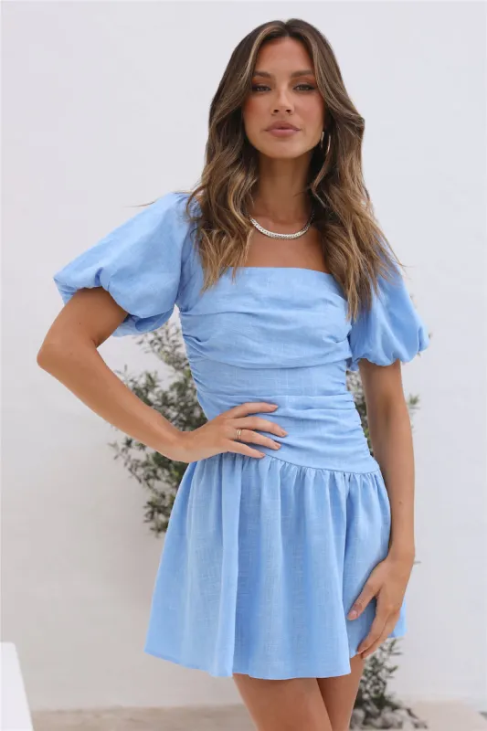 Time Again Dress Blue sold by Fortunate One