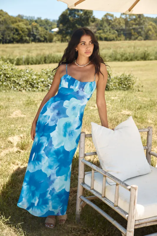 Hues Of Night Maxi Dress Blue sold by Fortunate One