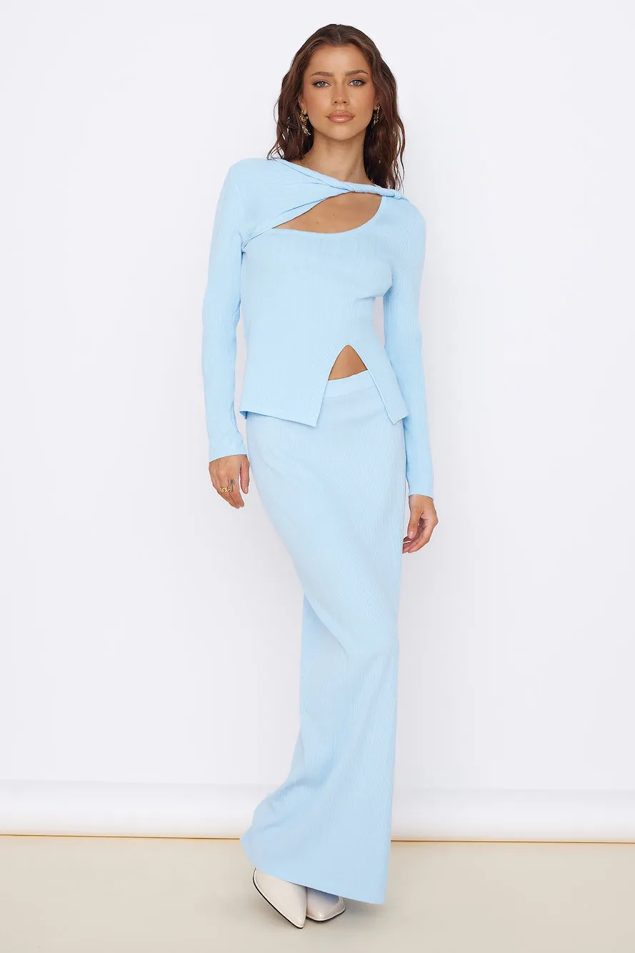 Garden of Eden Maxi Skirt Blue sold by Fortunate One