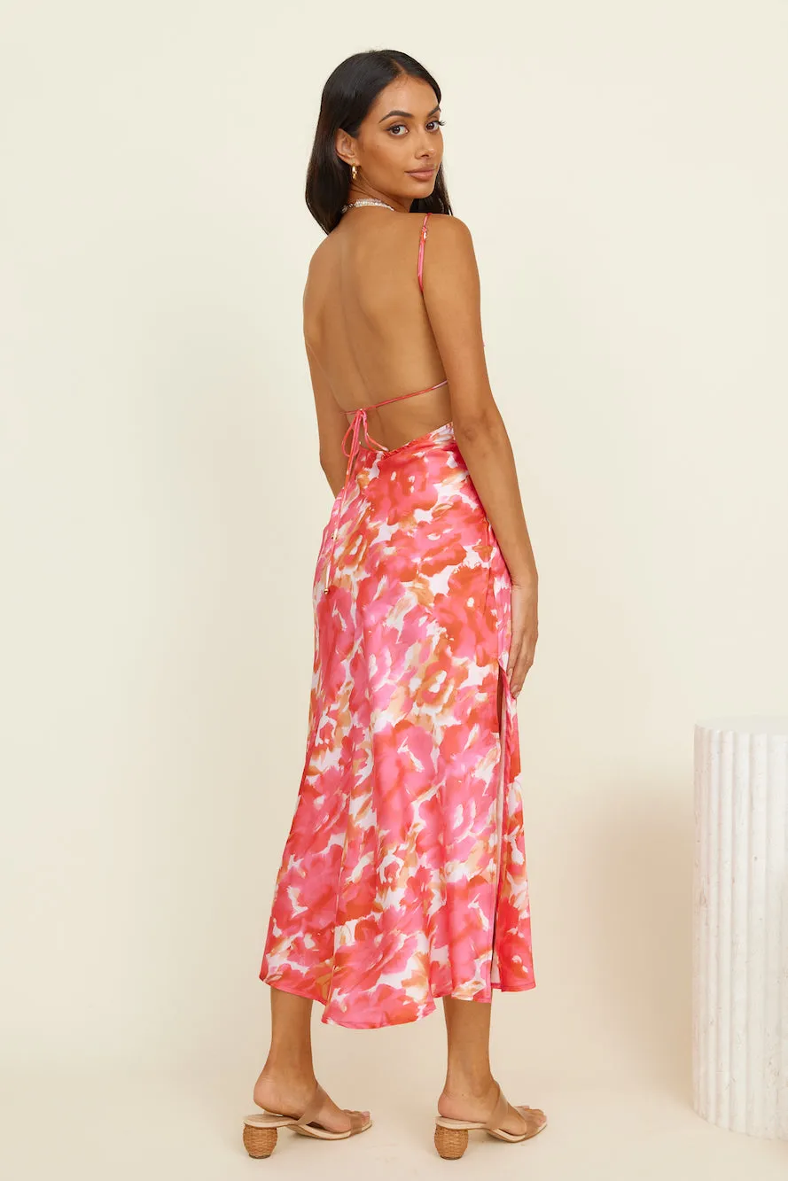 Crystal Clear Maxi Dress Pink sold by Fortunate One product image thumbnail 4