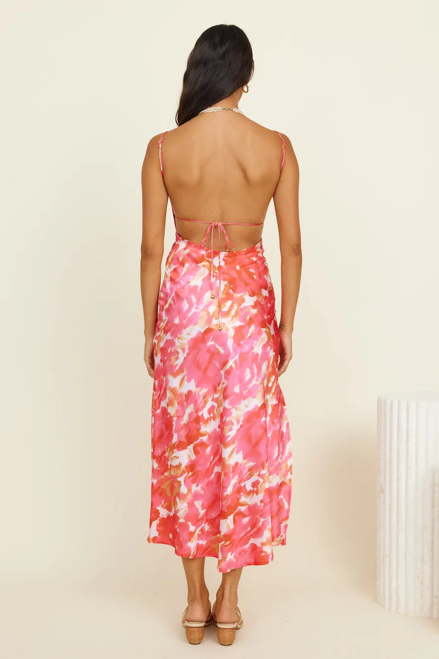 Crystal Clear Maxi Dress Pink sold by Fortunate One product image thumbnail 5