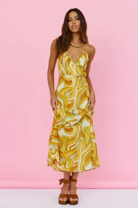 Momentary Summers Maxi Dress Orange sold by Fortunate One