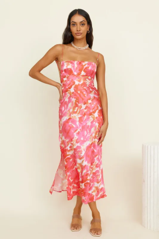 Crystal Clear Maxi Dress Pink sold by Fortunate One
