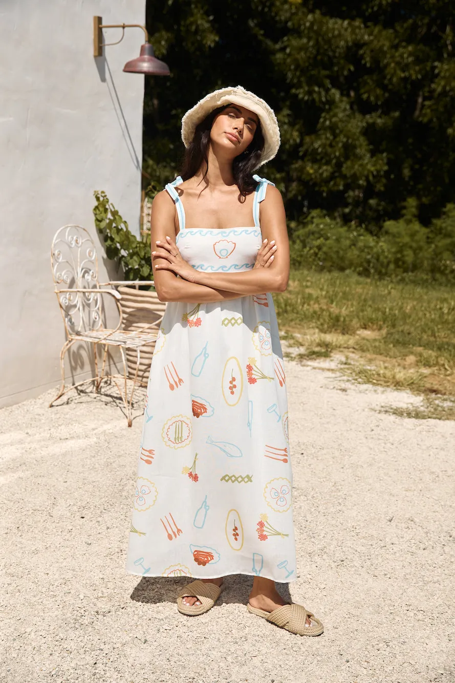Provence Escape Linen Maxi Dress Multi sold by Fortunate One product image thumbnail 4