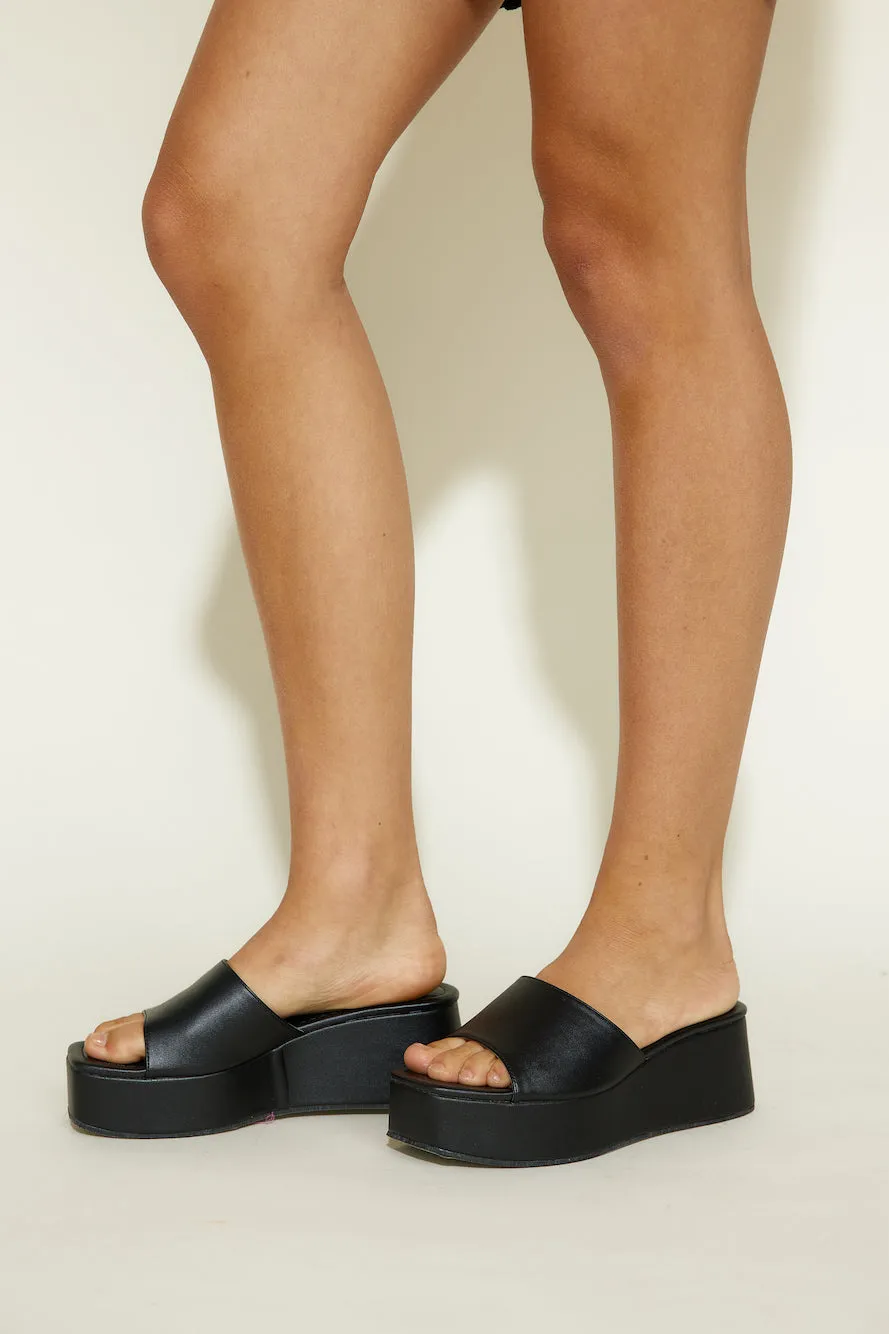 VERALI Millie Flatform Slides Black sold by Fortunate One product image thumbnail 3