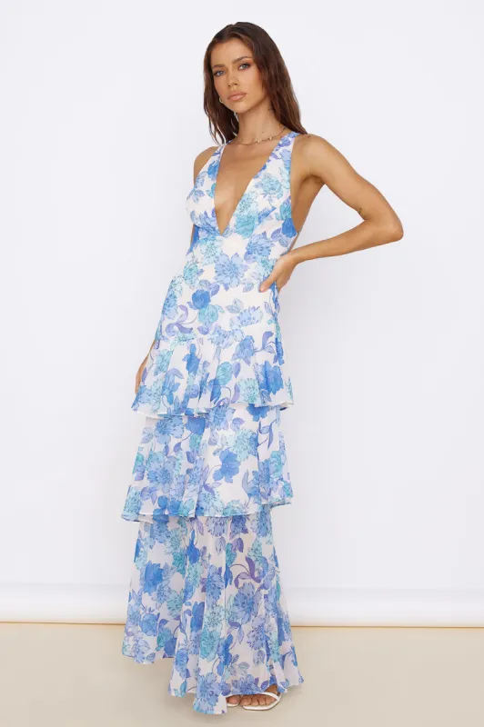 Foolish One Maxi Dress Blue sold by Fortunate One
