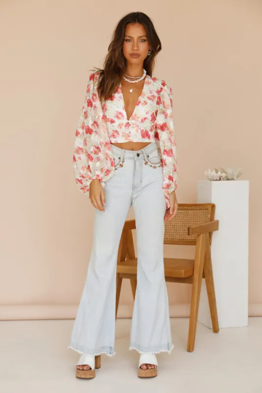 Roses Of Love Crop Top Red sold by Fortunate One
