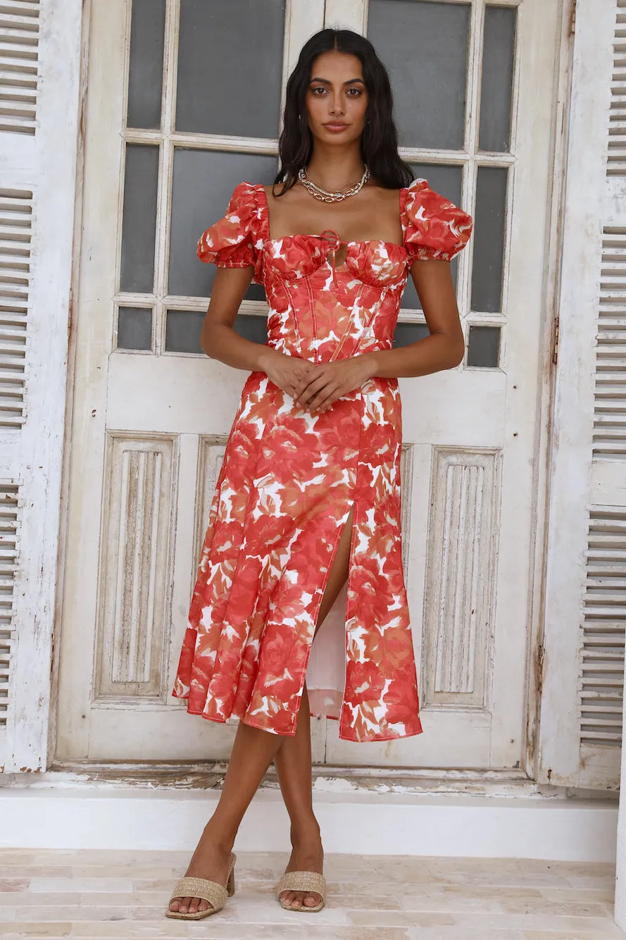 Summer Light Maxi Dress Orange sold by Fortunate One