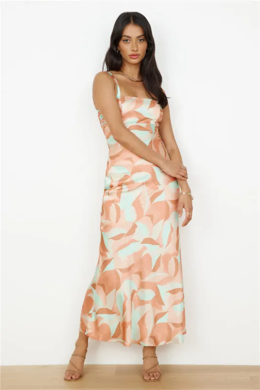 Earth Sign Maxi Dress Orange sold by Fortunate One