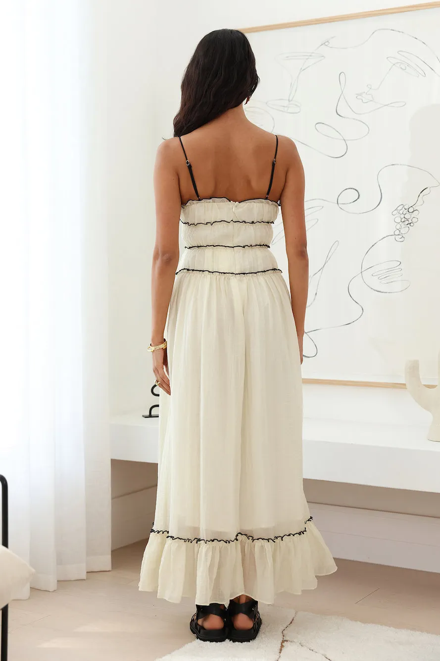 Understand It Maxi Dress Cream sold by Fortunate One product image thumbnail 5