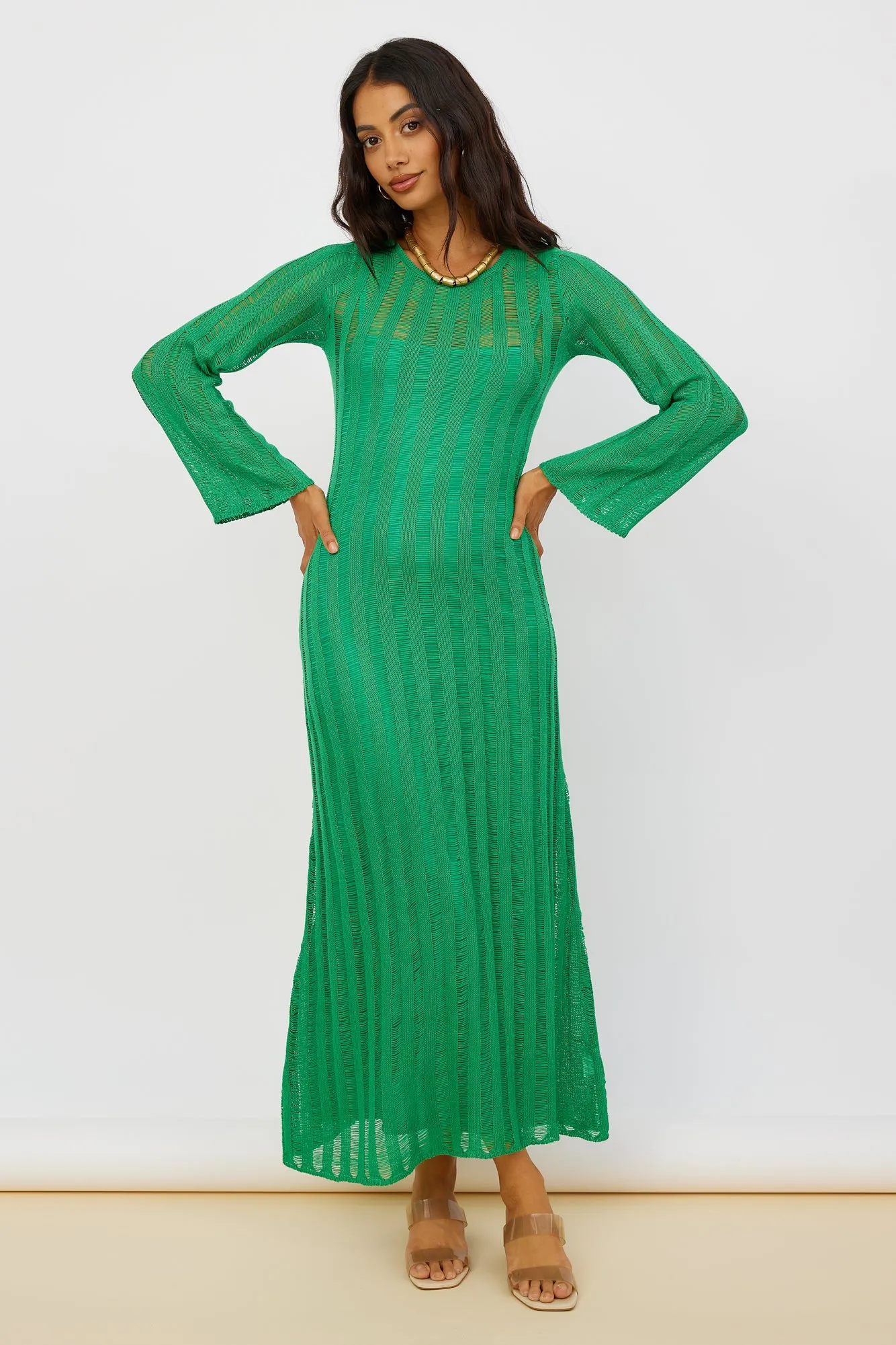 Exploration Maxi Dress Green sold by Fortunate One