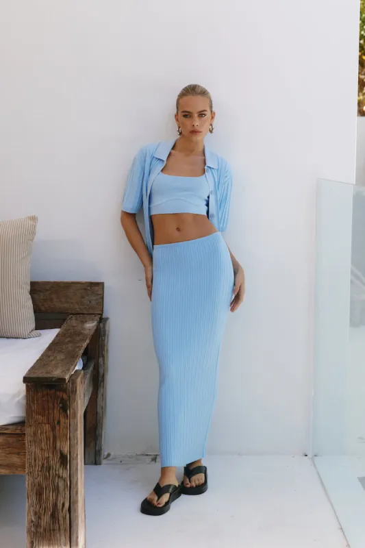 SEVEN WONDERS Kora Maxi Skirt Sky Blue sold by Fortunate One
