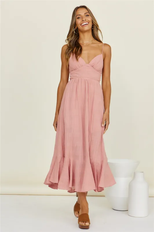 Mina Maxi Dress Pink sold by Fortunate One