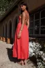 Feeling Spicy Maxi Dress Red sold by Fortunate One