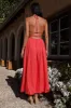 Feeling Spicy Maxi Dress Red sold by Fortunate One