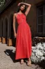 Feeling Spicy Maxi Dress Red sold by Fortunate One