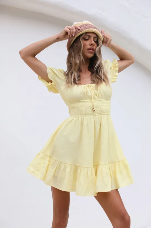 The Golden Hours Dress Yellow sold by Fortunate One