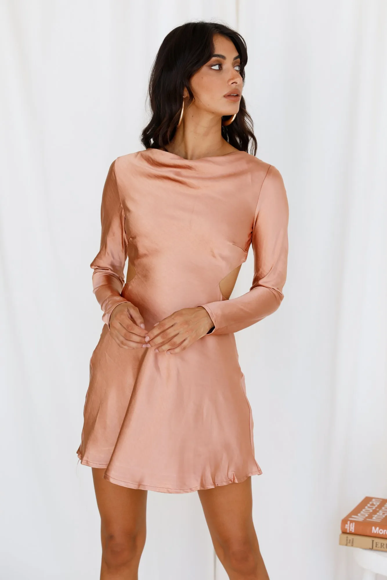 Peripheral Vision Dress Peach Orange sold by Fortunate One product image thumbnail 2