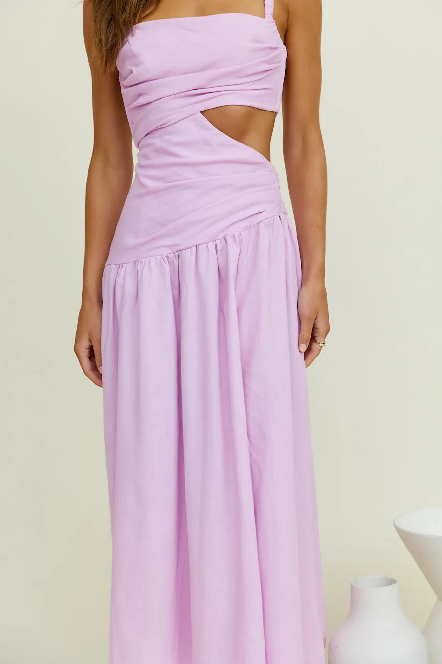 Autumn Warmth Maxi Dress Lilac sold by Fortunate One product image thumbnail 4