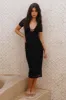 Meadow Serenity Midi Dress Black sold by Fortunate One