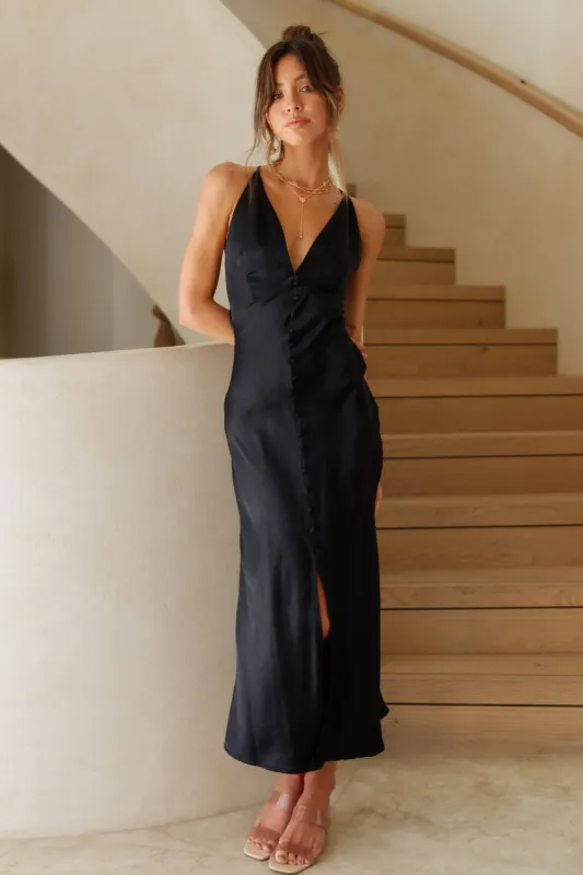 Forever With You Maxi Dress Black sold by Fortunate One