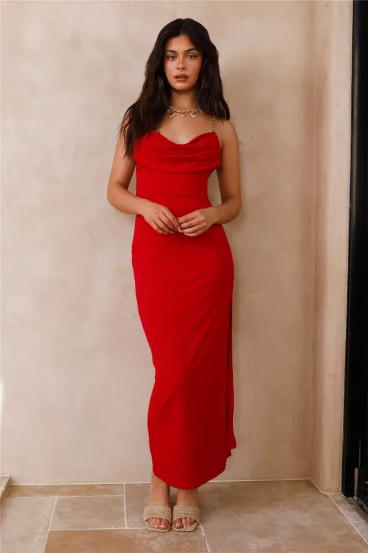 Caribbean Breeze Maxi Dress Red sold by Fortunate One