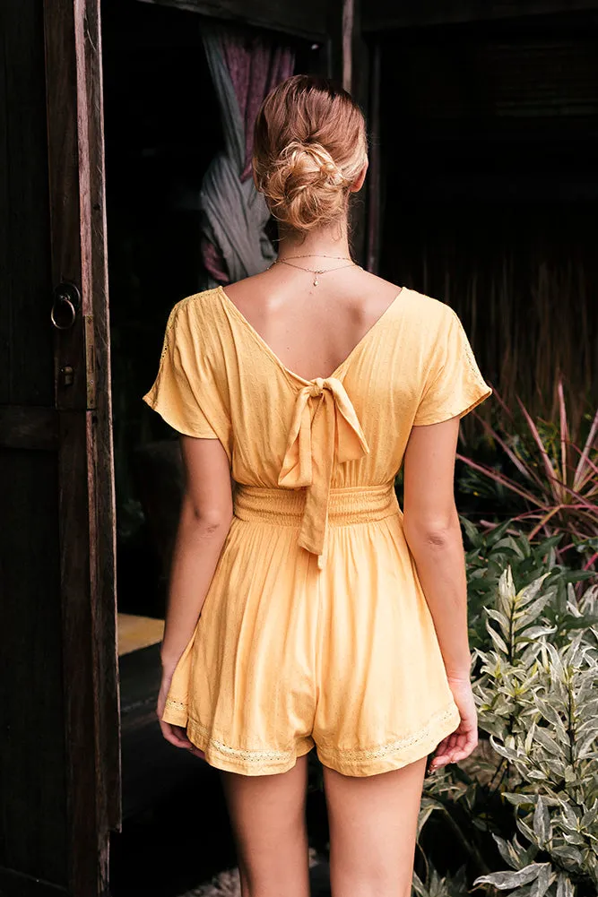 Take Me Back Romper Mustard sold by Fortunate One product image thumbnail 5