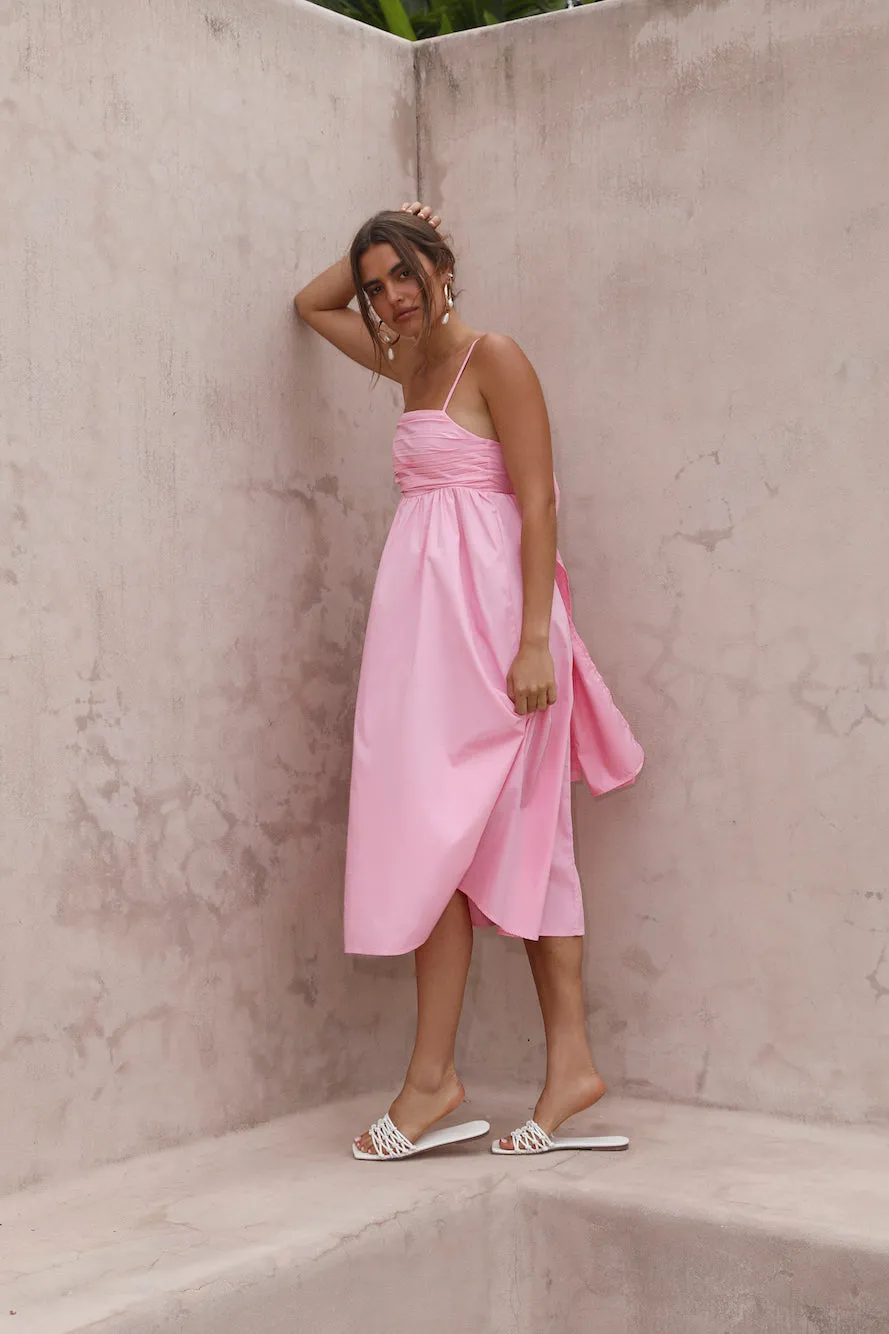 Dreamscapes Midi Dress Pink sold by Fortunate One product image thumbnail 4