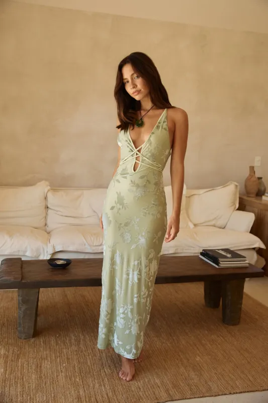Bamboo Breeze Maxi Dress Sage sold by Fortunate One